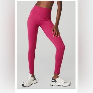 Alo Yoga Seamless High Waist Ribbed Legging-Magenta Crush